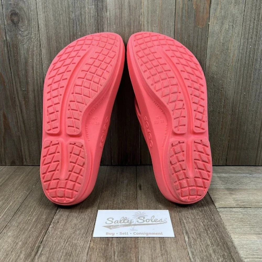 Oofos Oolala Pink Comfort Recovery Thong Flip Flop Sandals Women's 7 / 38_7